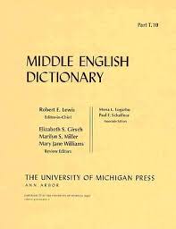 Image of a Middle English Dictionary published by the University of Michigan Press.